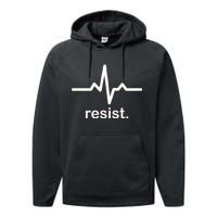 Resist Heart Beat Resistance Logo Performance Fleece Hoodie