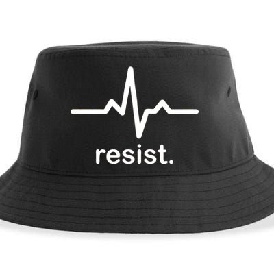 Resist Heart Beat Resistance Logo Sustainable Bucket Hat