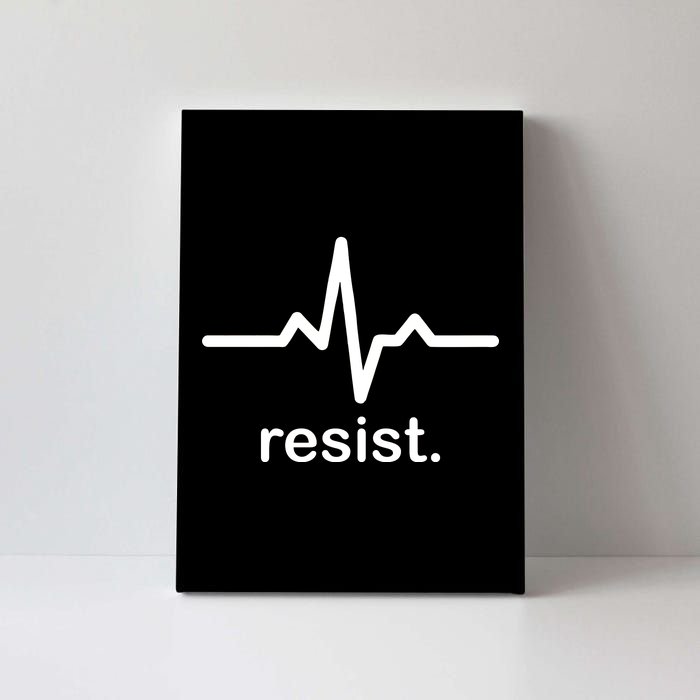 Resist Heart Beat Resistance Logo Canvas