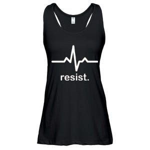 Resist Heart Beat Resistance Logo Ladies Essential Flowy Tank