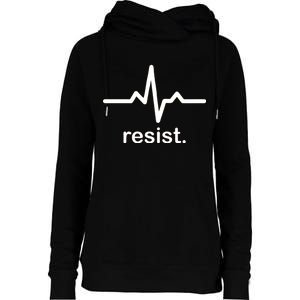 Resist Heart Beat Resistance Logo Womens Funnel Neck Pullover Hood