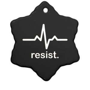 Resist Heart Beat Resistance Logo Ceramic Star Ornament