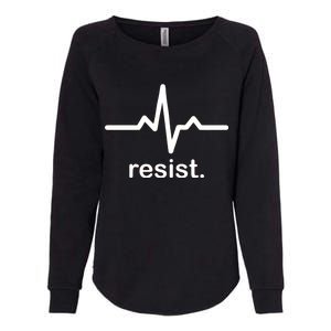 Resist Heart Beat Resistance Logo Womens California Wash Sweatshirt