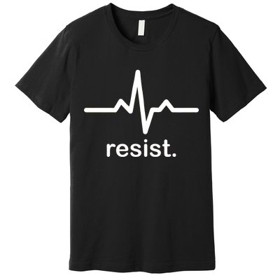 Resist Heart Beat Resistance Logo Premium T-Shirt