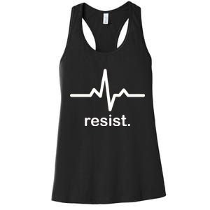 Resist Heart Beat Resistance Logo Women's Racerback Tank