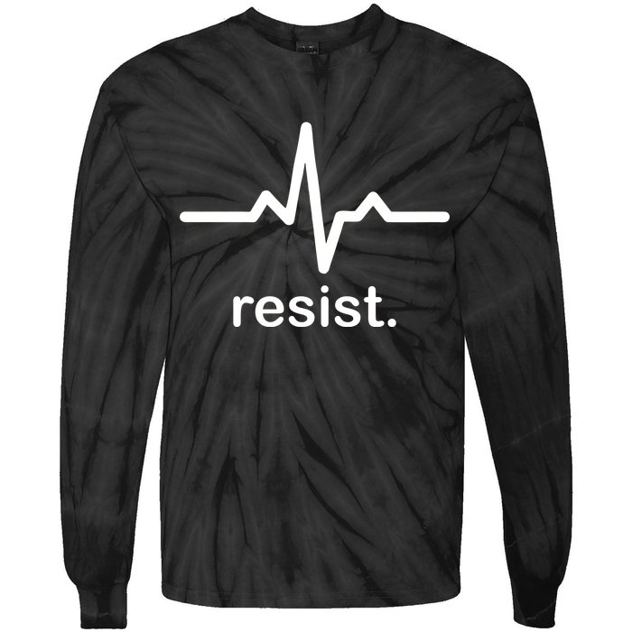 Resist Heart Beat Resistance Logo Tie-Dye Long Sleeve Shirt