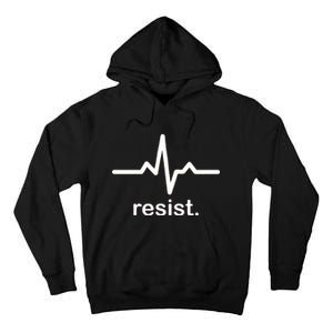 Resist Heart Beat Resistance Logo Tall Hoodie