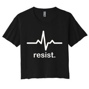 Resist Heart Beat Resistance Logo Women's Crop Top Tee