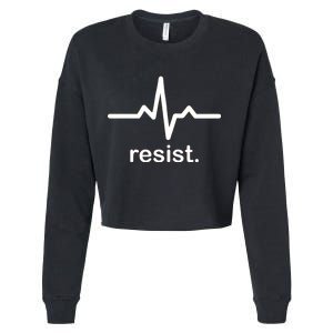 Resist Heart Beat Resistance Logo Cropped Pullover Crew