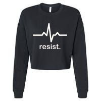 Resist Heart Beat Resistance Logo Cropped Pullover Crew