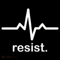 Resist Heart Beat Resistance Logo Women's V-Neck T-Shirt