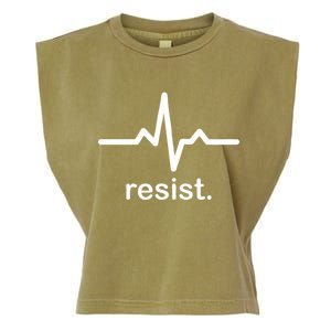 Resist Heart Beat Resistance Logo Garment-Dyed Women's Muscle Tee