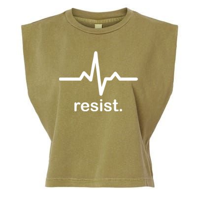 Resist Heart Beat Resistance Logo Garment-Dyed Women's Muscle Tee