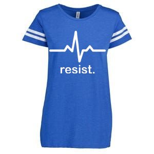 Resist Heart Beat Resistance Logo Enza Ladies Jersey Football T-Shirt