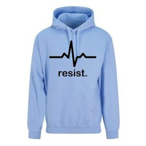 Resist Heart Beat Resistance Logo Unisex Surf Hoodie