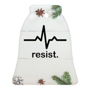 Resist Heart Beat Resistance Logo Ceramic Bell Ornament