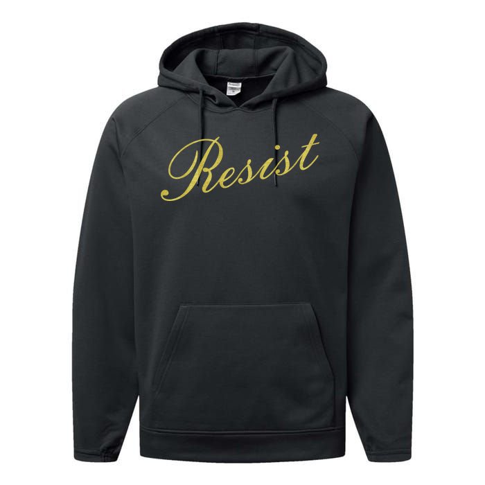 Resist Limited Gold Script Performance Fleece Hoodie