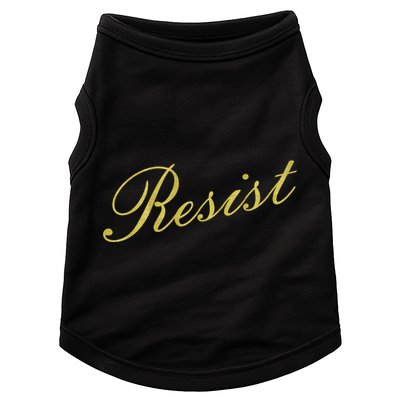 Resist Limited Gold Script Doggie Tank
