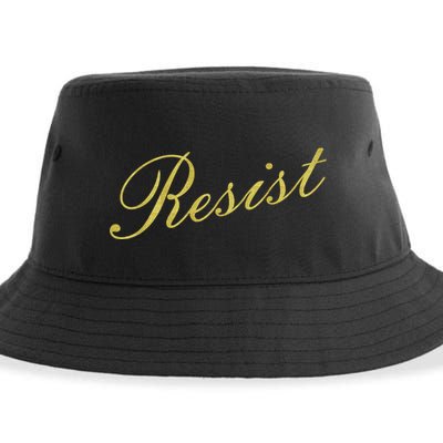 Resist Limited Gold Script Sustainable Bucket Hat
