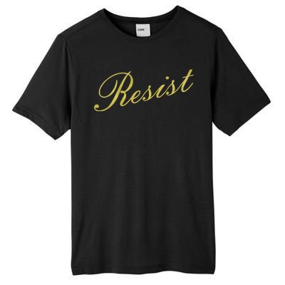 Resist Limited Gold Script Tall Fusion ChromaSoft Performance T-Shirt