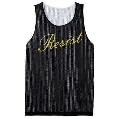 Resist Limited Gold Script Mesh Reversible Basketball Jersey Tank