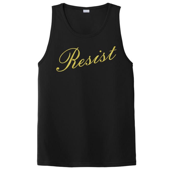 Resist Limited Gold Script PosiCharge Competitor Tank