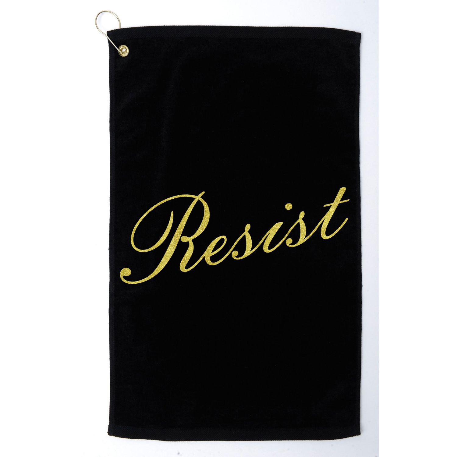 Resist Limited Gold Script Golf Towel