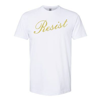 Resist Limited Gold Script Softstyle® CVC T-Shirt