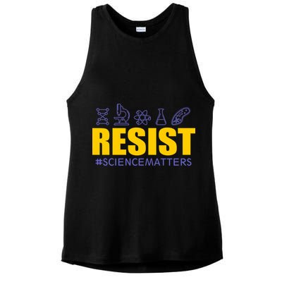 Resist March for Science #sciencematters Earth Scientists Ladies PosiCharge Tri-Blend Wicking Tank