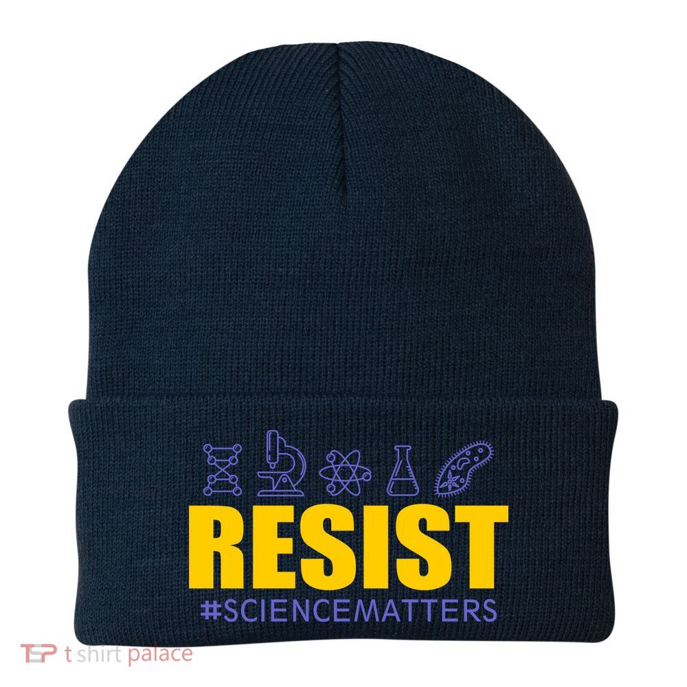 Resist March for Science #sciencematters Earth Scientists Knit Cap Winter Beanie