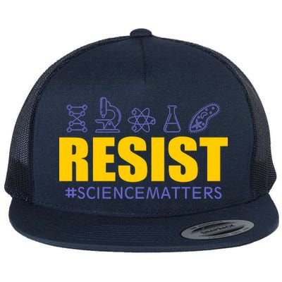 Resist March for Science #sciencematters Earth Scientists Flat Bill Trucker Hat