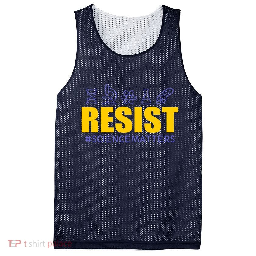 Resist March for Science #sciencematters Earth Scientists Mesh Reversible Basketball Jersey Tank