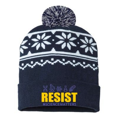 Resist March for Science #sciencematters Earth Scientists USA-Made Snowflake Beanie