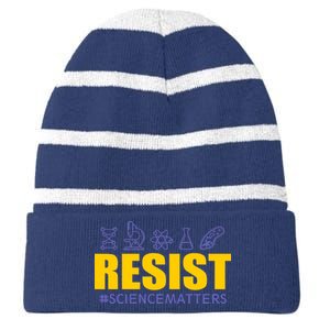 Resist March for Science #sciencematters Earth Scientists Striped Beanie with Solid Band