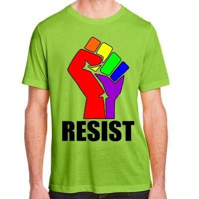 Resist Rainbow Fist National Pride Equality March Adult ChromaSoft Performance T-Shirt