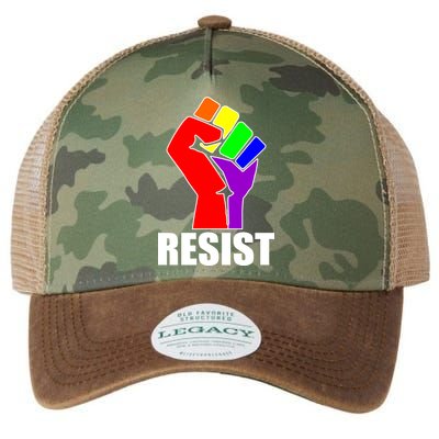 Resist Rainbow Fist National Pride Equality March Legacy Tie Dye Trucker Hat