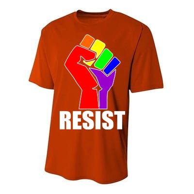 Resist Rainbow Fist National Pride Equality March Performance Sprint T-Shirt