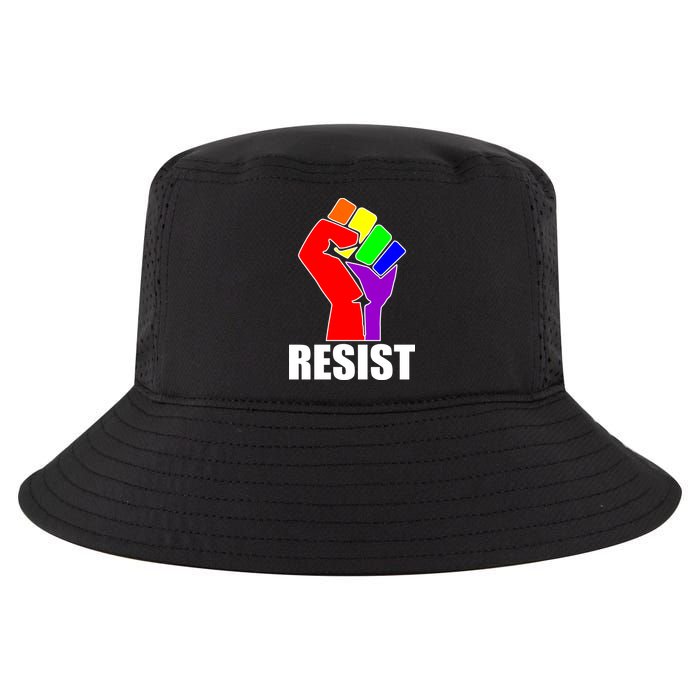 Resist Rainbow Fist National Pride Equality March Cool Comfort Performance Bucket Hat