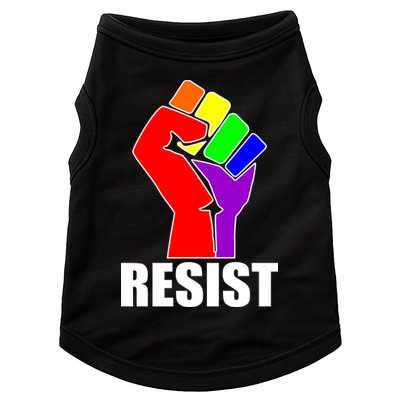Resist Rainbow Fist National Pride Equality March Doggie Tank