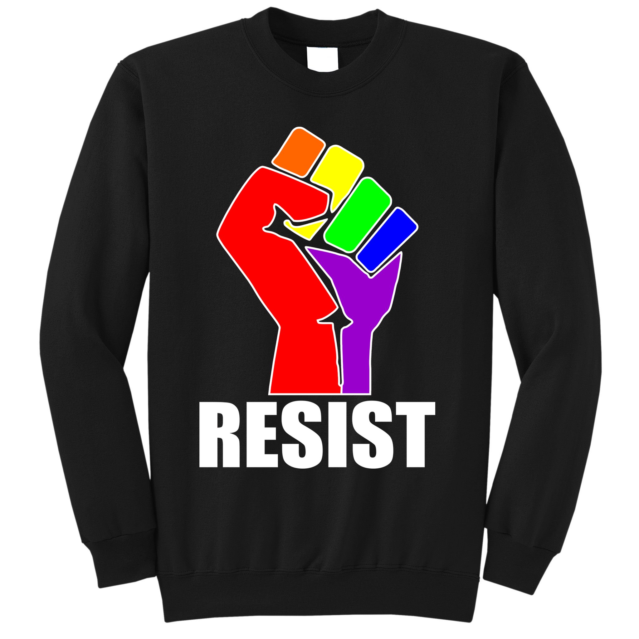 Resist Rainbow Fist National Pride Equality March Sweatshirt