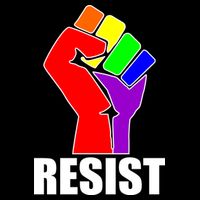 Resist Rainbow Fist National Pride Equality March Impact Tech Backpack