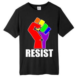 Resist Rainbow Fist National Pride Equality March Tall Fusion ChromaSoft Performance T-Shirt