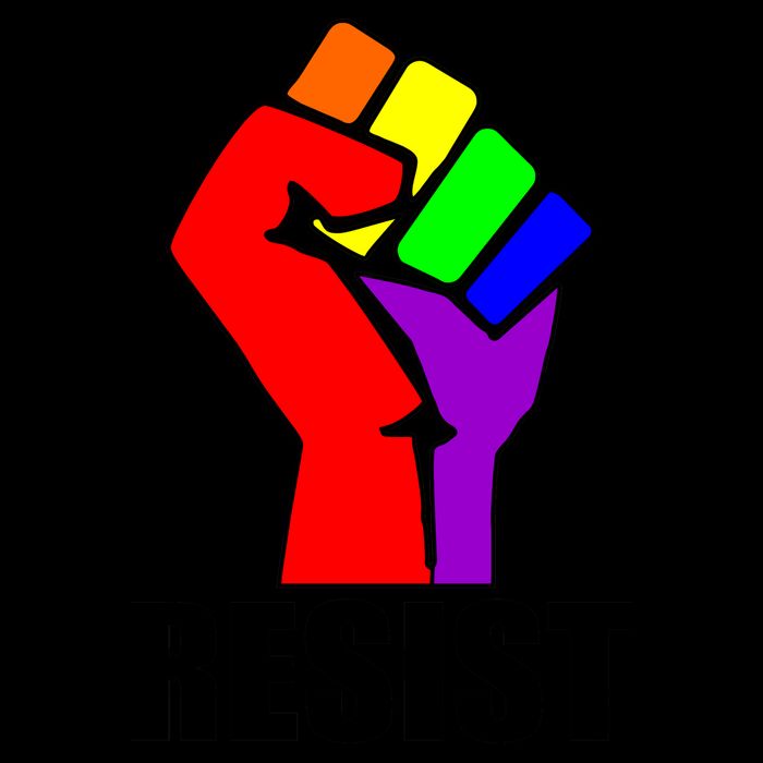 Resist Rainbow Fist National Pride Equality March Mug