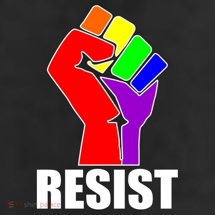 Resist Rainbow Fist National Pride Equality March 11oz C Handle Ceramic Mug