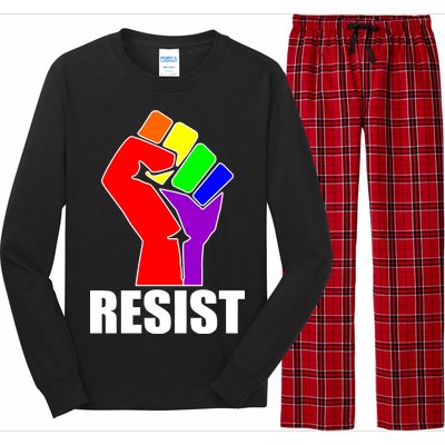 Resist Rainbow Fist National Pride Equality March Long Sleeve Pajama Set