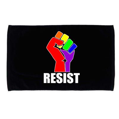 Resist Rainbow Fist National Pride Equality March Microfiber Hand Towel