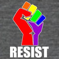 Resist Rainbow Fist National Pride Equality March 7 Panel Mesh Trucker Snapback Hat