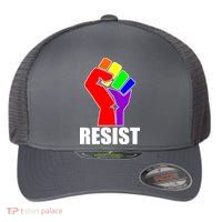 Resist Rainbow Fist National Pride Equality March Flexfit Unipanel Trucker Cap