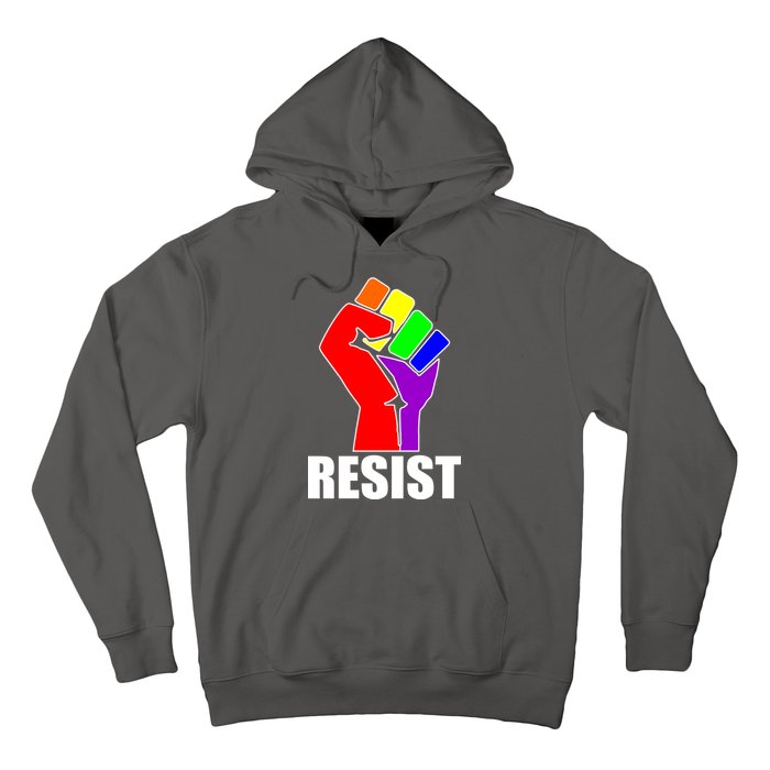 Resist Rainbow Fist National Pride Equality March Hoodie