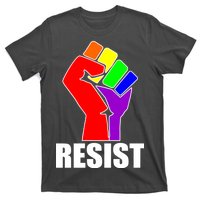 Resist Rainbow Fist National Pride Equality March T-Shirt